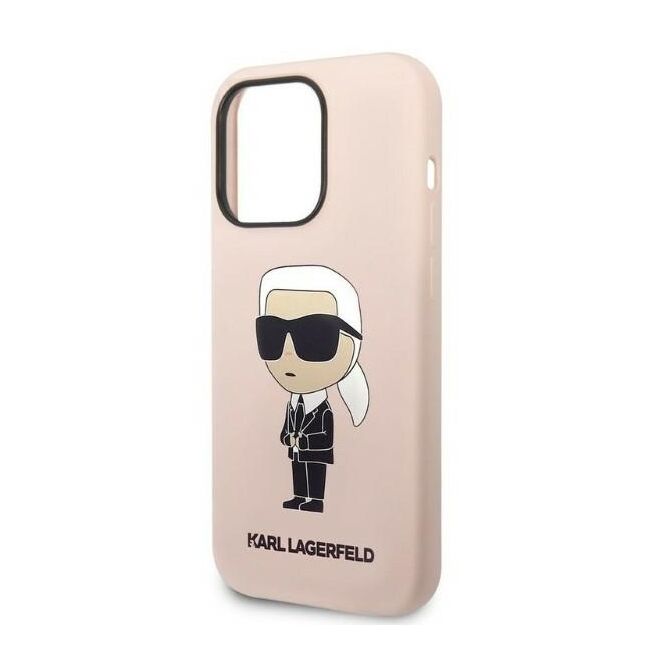 Husa premium pentru iPhone 14 Pro Karl Lagerfeld superior quality - roz pal