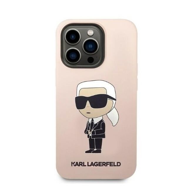 Husa premium pentru iPhone 14 Pro Karl Lagerfeld superior quality - roz pal