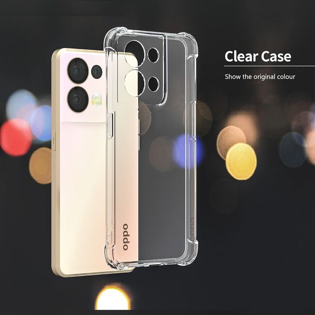 Husa pentru  Oppo Reno 13 Slim Anti-Shock 1.5mm reinforced 4 corners, Transparent