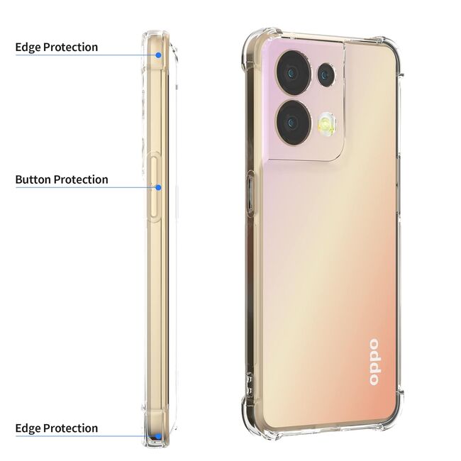 Husa pentru  Oppo Reno 13 Pro Slim Anti-Shock 1.5mm reinforced 4 corners, Transparent