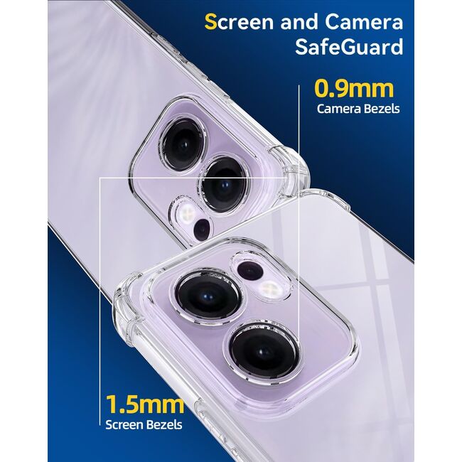 Husa pentru  Oppo Reno 13F, 13FS 4G, 5G Slim Anti-Shock 1.5mm reinforced 4 corners, Transparent