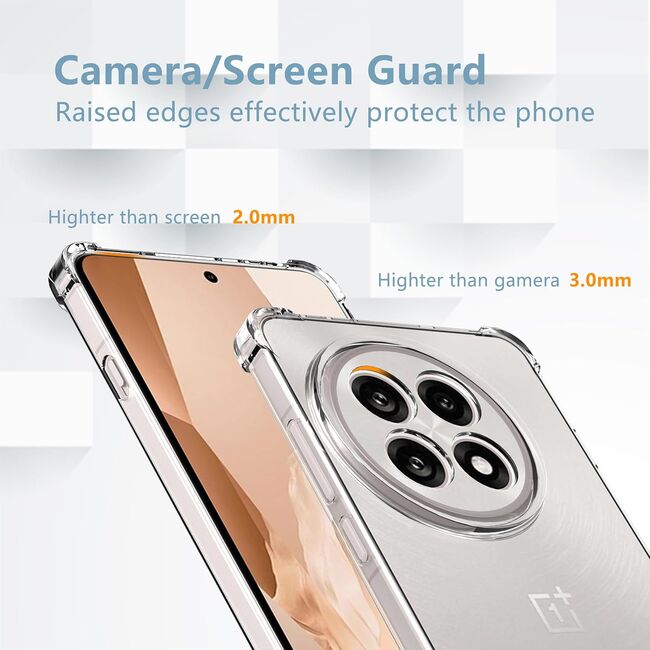 Husa pentru  OnePlus 13R Slim Anti-Shock 1.5mm reinforced 4 corners, Transparent