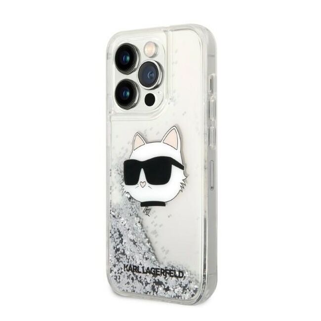 Husa premium pentru  iPhone 14 Pro  Karl Lagerfeld superior quality - Alb arctic
