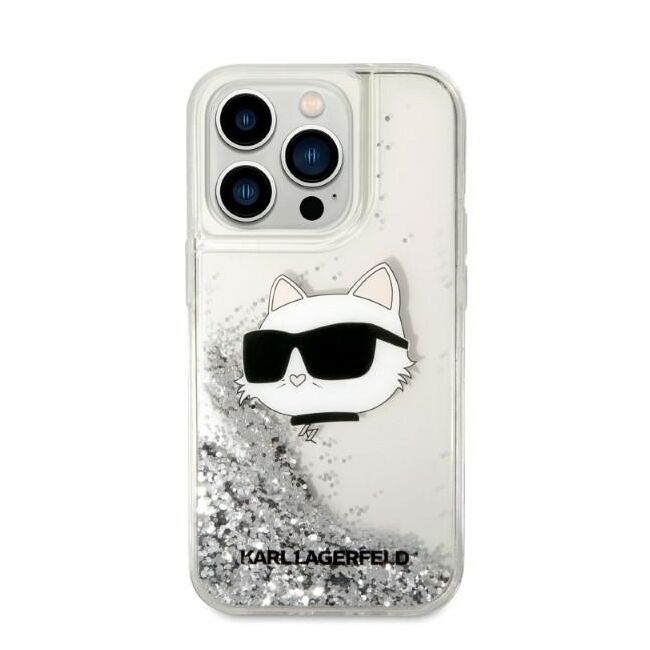 Husa premium pentru  iPhone 14 Pro  Karl Lagerfeld superior quality - Alb arctic