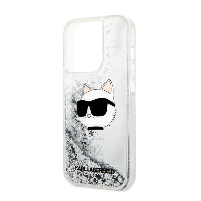 Husa premium pentru  iPhone 14 Pro  Karl Lagerfeld superior quality - Alb arctic