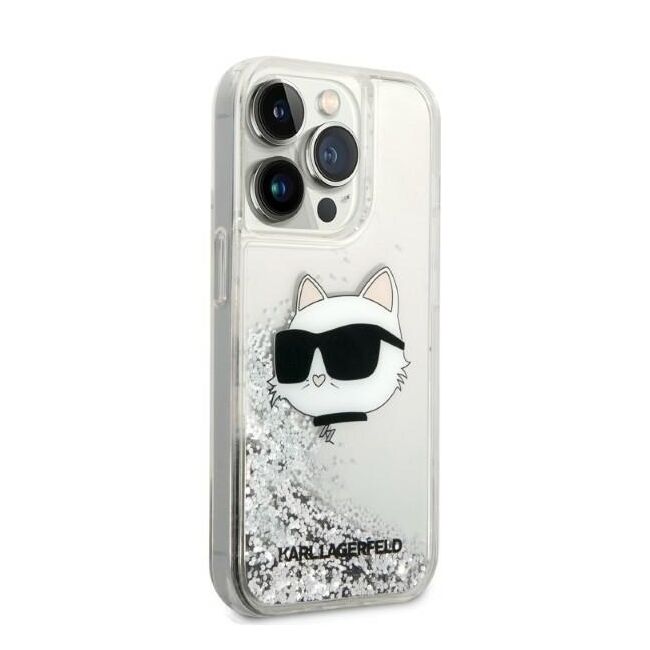 Husa premium pentru  iPhone 14 Pro  Karl Lagerfeld superior quality - Alb arctic