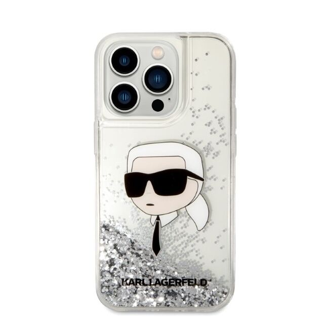 Husa premium pentru  iPhone 14 Pro  Karl Lagerfeld superior quality - Alb