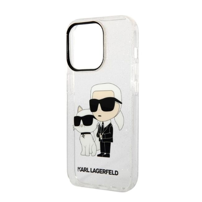 Husa premium pentru  iPhone 14 Pro  Karl Lagerfeld superior quality - Gri desdchis
