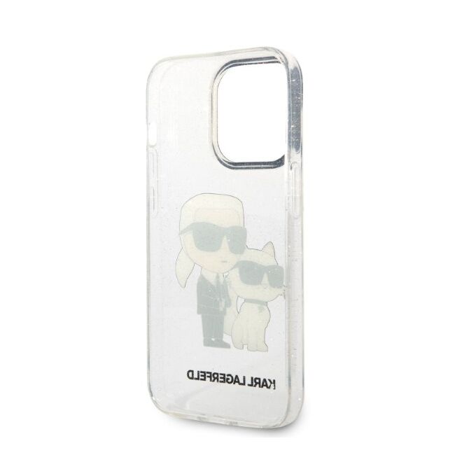 Husa premium pentru  iPhone 14 Pro  Karl Lagerfeld superior quality - Gri desdchis