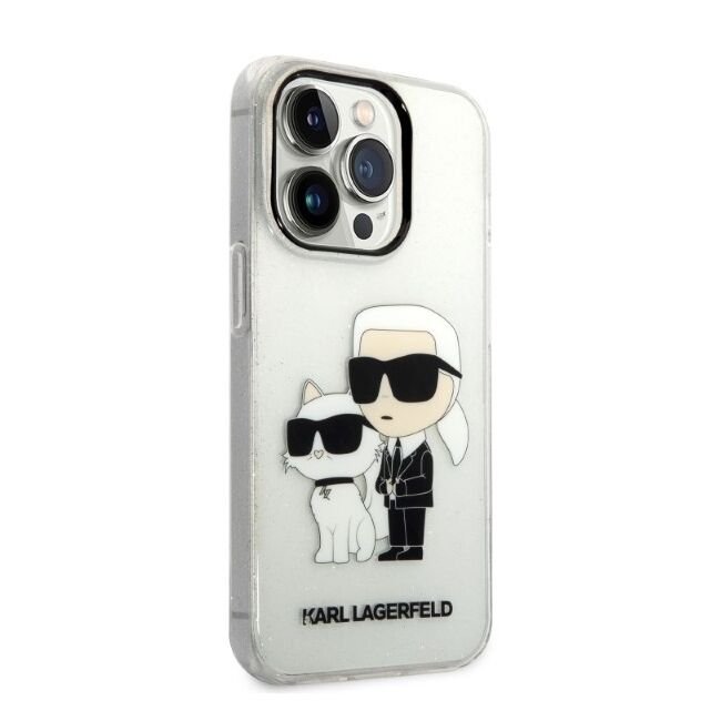 Husa premium pentru  iPhone 14 Pro  Karl Lagerfeld superior quality - Gri desdchis