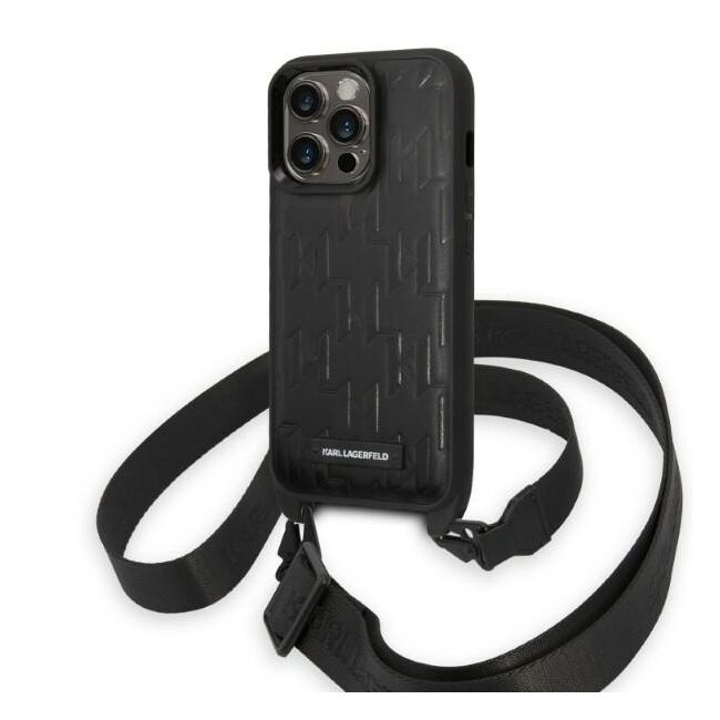 Husa premium pentru  iPhone 14 Pro  Karl Lagerfeld superior quality - Negru denim