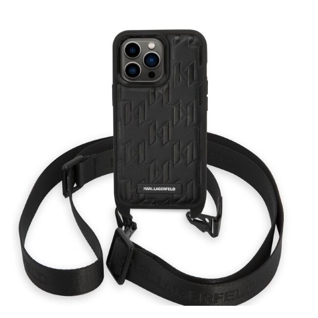 Husa premium pentru  iPhone 14 Pro  Karl Lagerfeld superior quality - Negru denim
