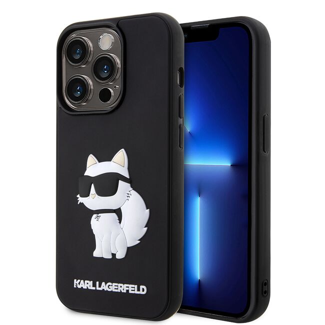 Husa premium pentru  iPhone 14 Pro  Karl Lagerfeld superior quality - Negru royal