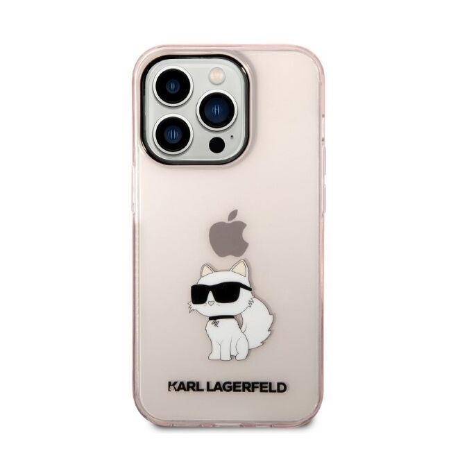 Husa premium pentru  iPhone 14 Pro  Karl Lagerfeld superior quality - Roz pal