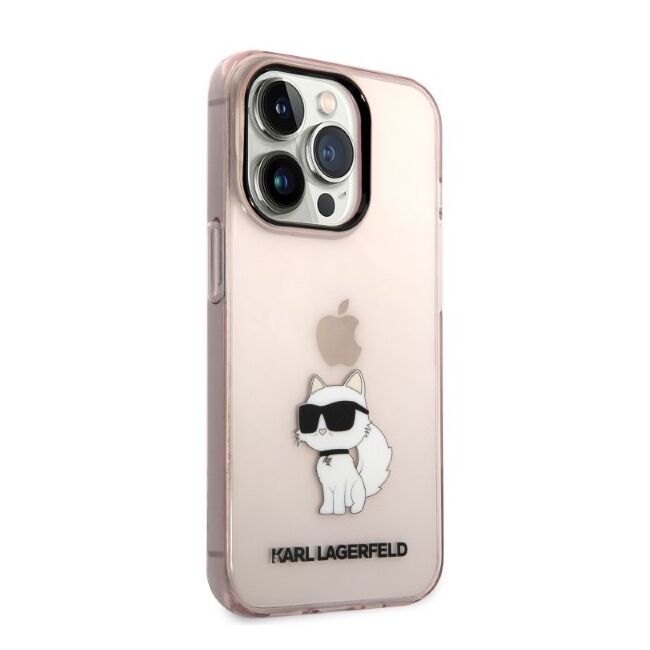 Husa premium pentru  iPhone 14 Pro  Karl Lagerfeld superior quality - Roz pal