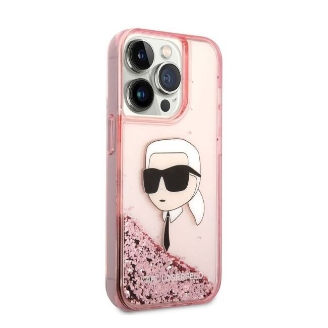 Husa premium pentru  iPhone 14 Pro  Karl Lagerfeld superior quality - Roz pal