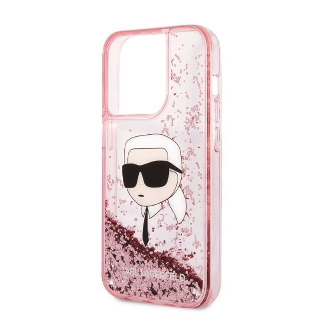 Husa premium pentru  iPhone 14 Pro  Karl Lagerfeld superior quality - Roz pal