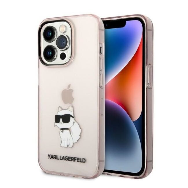 Husa premium pentru  iPhone 14 Pro  Karl Lagerfeld superior quality - Roz pal
