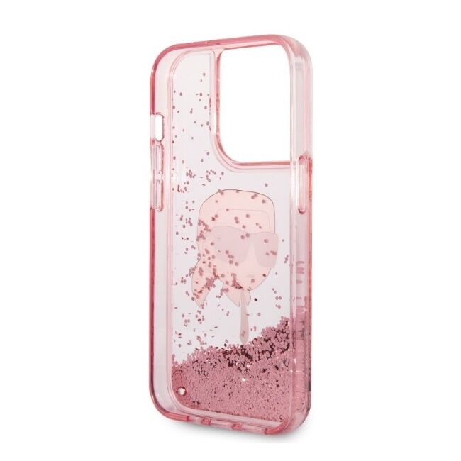 Husa premium pentru  iPhone 14 Pro  Karl Lagerfeld superior quality - Roz pal