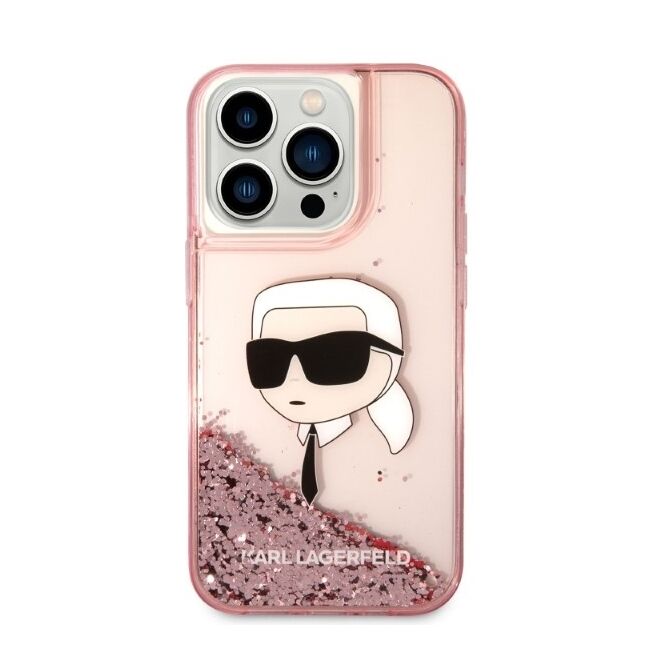 Husa premium pentru  iPhone 14 Pro  Karl Lagerfeld superior quality - Roz pal