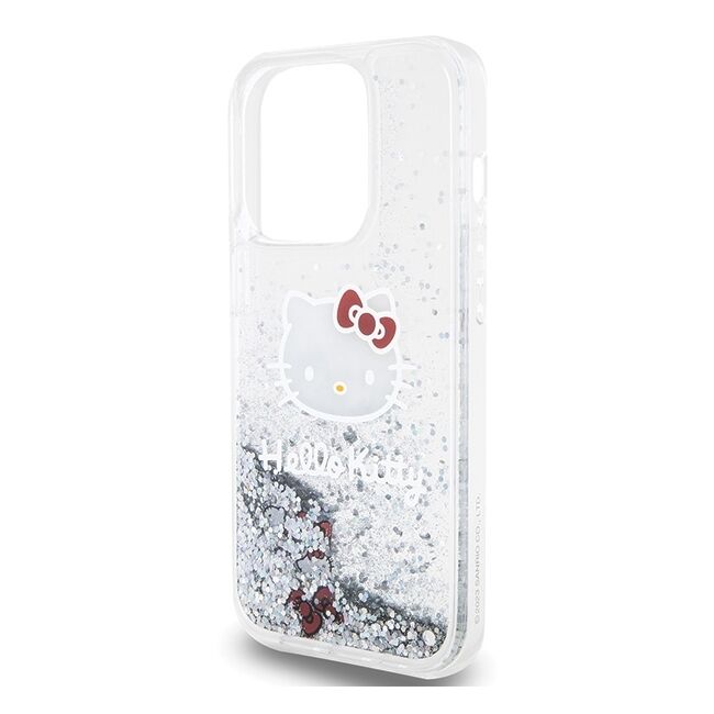 Husa premium pentru  iPhone 15 Pro Hello Kitty Funcky Series - Argintiu