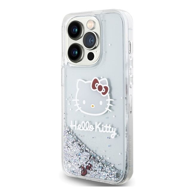 Husa premium pentru  iPhone 15 Pro Hello Kitty Funcky Series - Argintiu