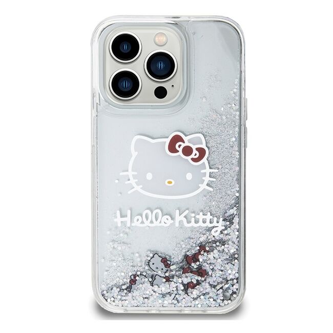Husa premium pentru  iPhone 15 Pro Hello Kitty Funcky Series - Argintiu