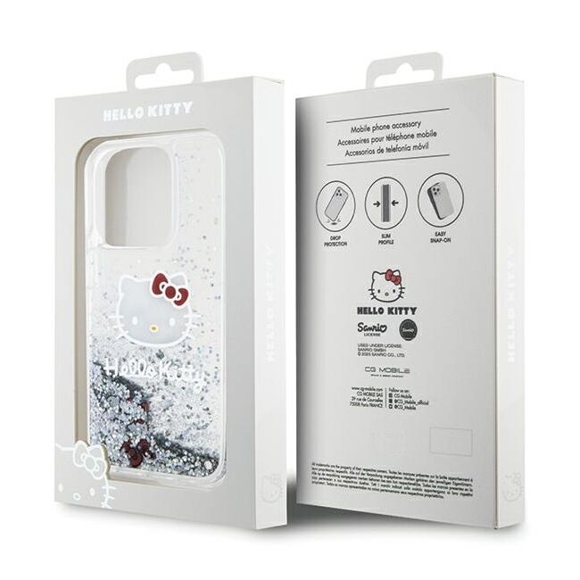 Husa premium pentru  iPhone 15 Pro Hello Kitty Funcky Series - Argintiu