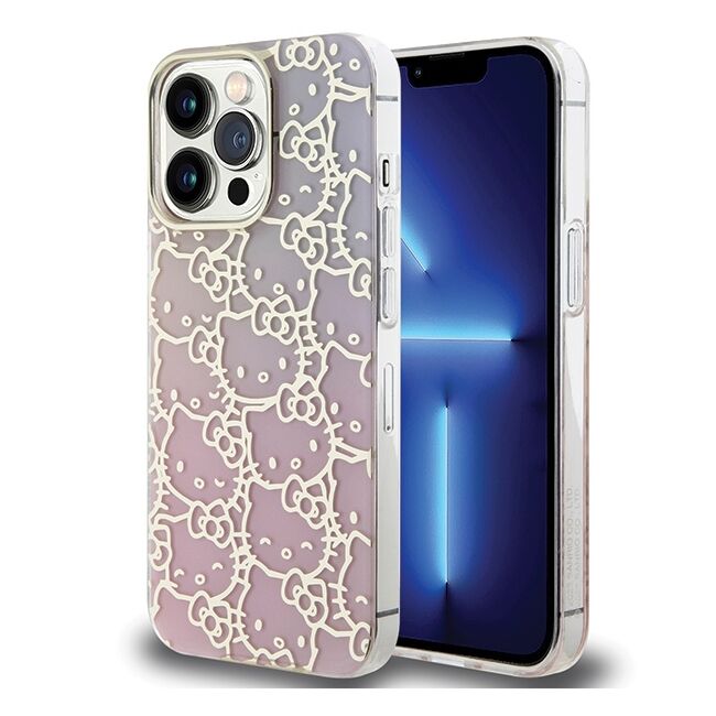 Husa premium pentru  iPhone 15 Pro Hello Kitty Funcky Series - Roz pal