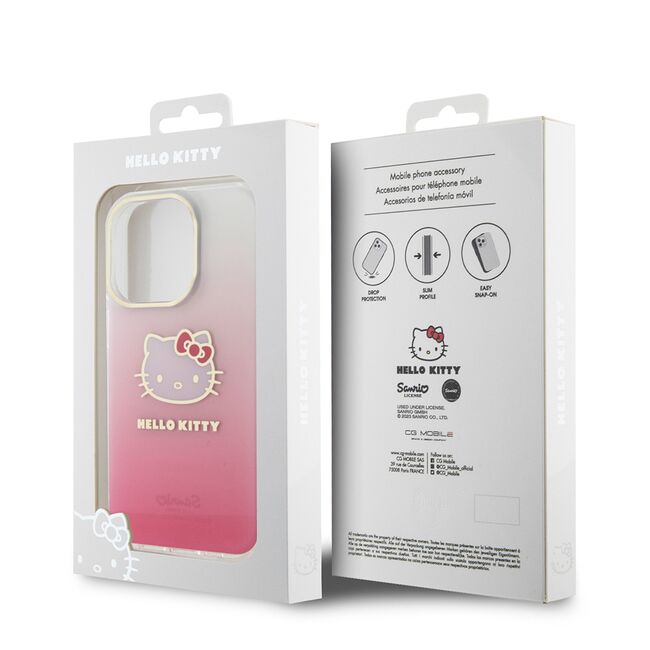 Husa premium pentru  iPhone 15 Pro Hello Kitty Funcky Series - Roz