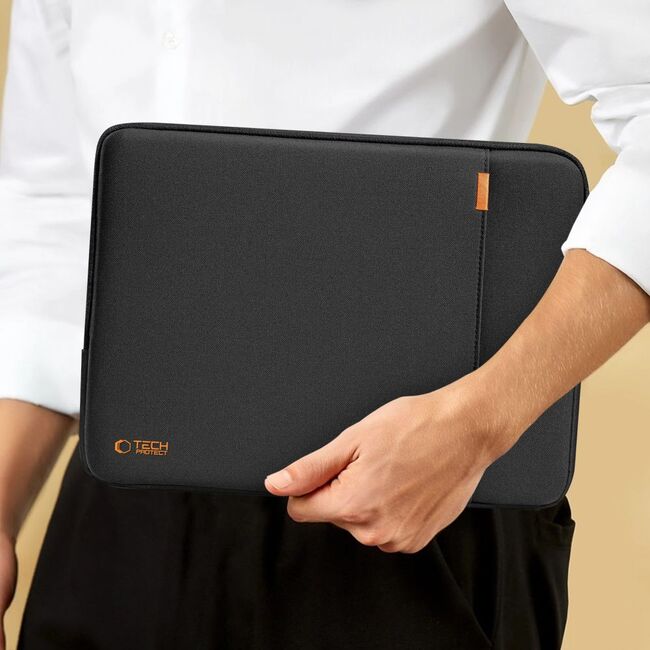 Geantă Premium Ultra-Protejată pentru Laptop 13-14” compatibila Macbook, Lenovo, Microsoft, Acer, HP, Asus – Design Elegant, Materiale Durabile, Protecție Avansată Antişoc, Interior Moale din Microfibră și Compartiment pentru Accesorii, negru