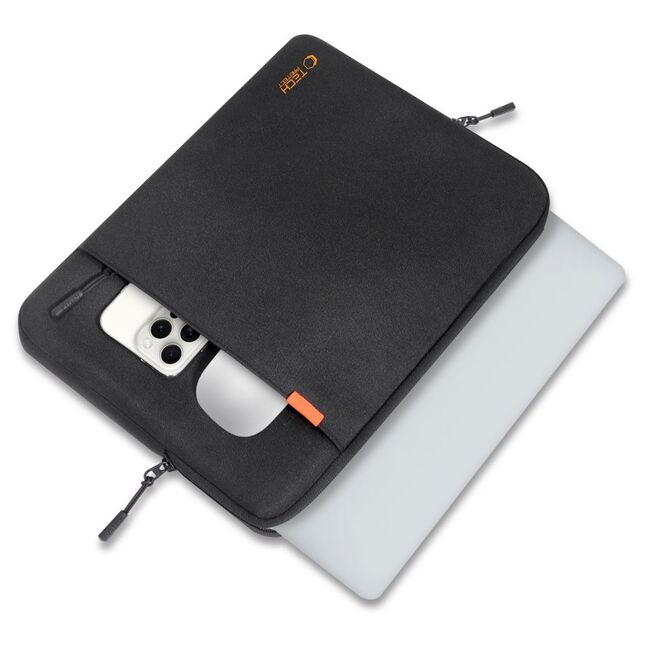 Geantă Premium Ultra-Protejată pentru Laptop 13-14” compatibila Macbook, Lenovo, Microsoft, Acer, HP, Asus – Design Elegant, Materiale Durabile, Protecție Avansată Antişoc, Interior Moale din Microfibră și Compartiment pentru Accesorii, negru