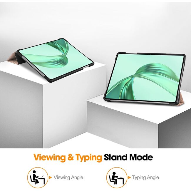 Husa pentru Honor Pad X8a tip stand functie sleep/wake-up, protectie 360 - Roz