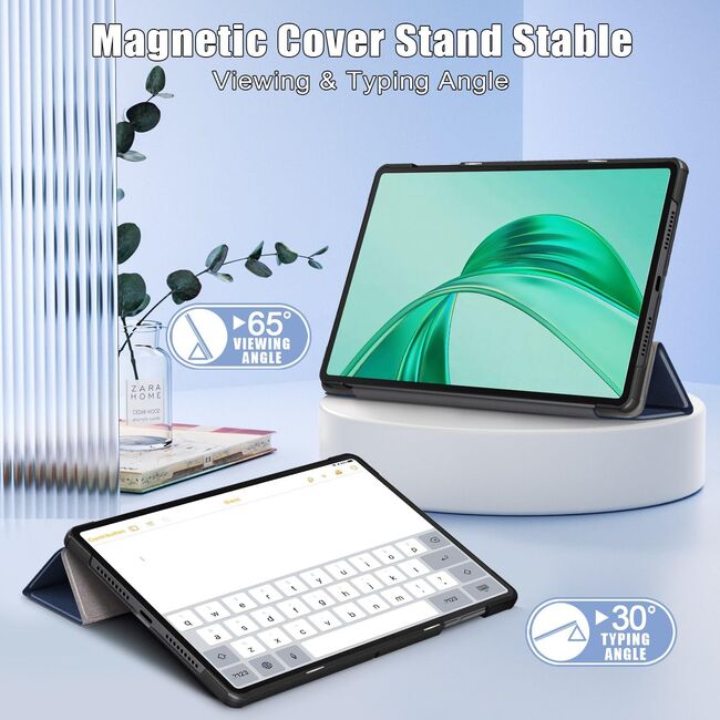 Husa pentru Honor Pad X8a tip stand functie sleep/wake-up, protectie 360 - Albastru