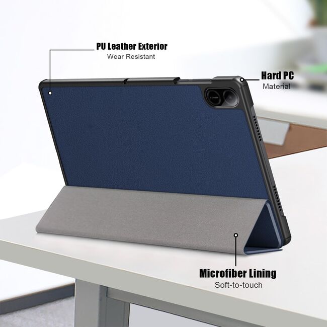 Husa pentru Honor Pad X8a tip stand functie sleep/wake-up, protectie 360 - Albastru