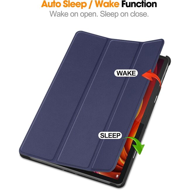 Husa pentru  Lenovo Tab K11 Plus 11.45 inch tip stand functie sleep/wake-up, protectie 360 - Albastru