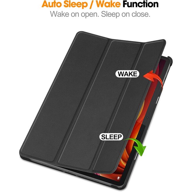 Husa pentru  Lenovo Tab K11 Plus 11.45 inch tip stand functie sleep/wake-up, protectie 360 - Negru