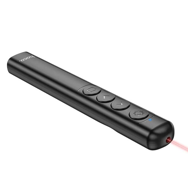 Telecomanda pentru prezentari cu laser pointer lumina rosie Hoco GM202, Conectivitate Wireless 2.4Ghz, negru