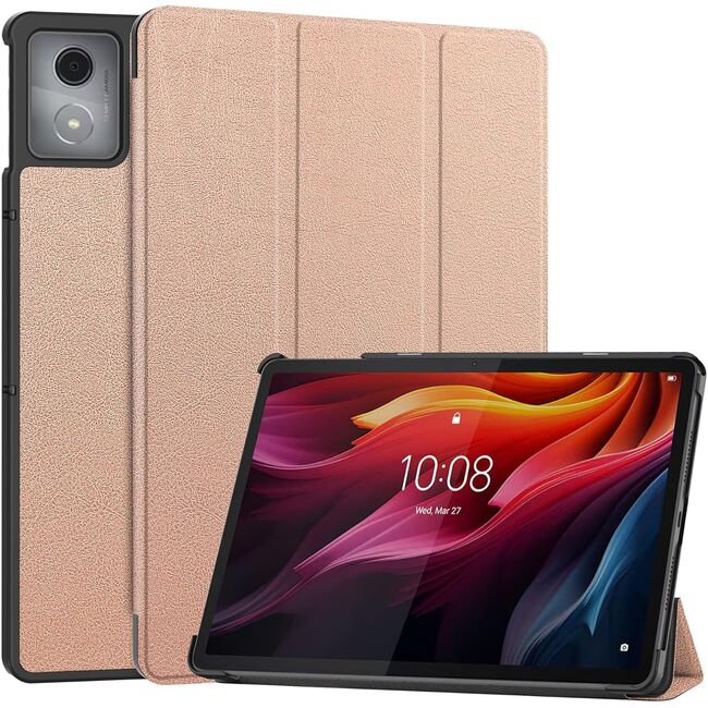Husa pentru  Lenovo Tab K11 Plus 11.45 inch tip stand functie sleep/wake-up, protectie 360 - Roz
