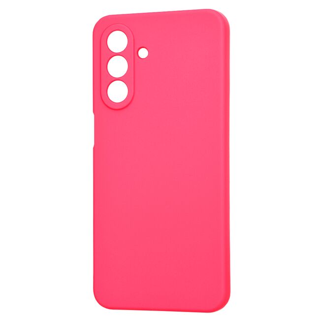 Husa pentru  Samsung Galaxy A26 Liquid Silicone, subțire, captusita cu microfibra, anti amprentă, protectie cameră foto, Fucsia