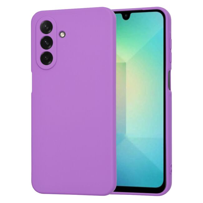 Husa pentru  Samsung Galaxy A26 Liquid Silicone, subțire, captusita cu microfibra, anti amprentă, protectie cameră foto, Mov