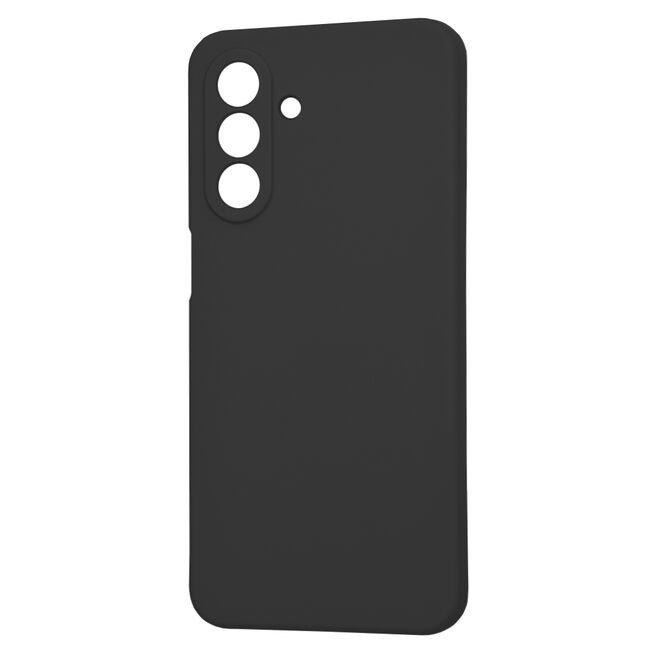 Husa pentru  Samsung Galaxy A26 Liquid Silicone, subțire, captusita cu microfibra, anti amprentă, protectie cameră foto, Negru