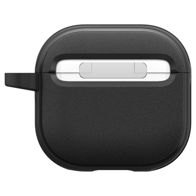 Husa pentru Airpods 4 Spigen - Protection Case Caseology Vault, ir Space Technology, Aluminum Holder - Negru