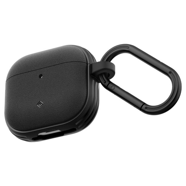Husa pentru Airpods 4 Spigen - Protection Case Caseology Vault, ir Space Technology, Aluminum Holder - Negru