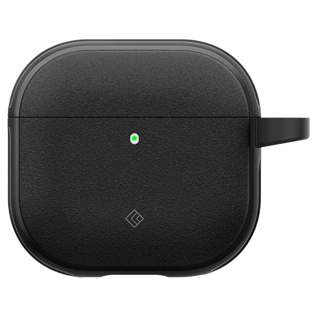 Husa pentru Airpods 4 Spigen - Protection Case Caseology Vault, ir Space Technology, Aluminum Holder - Negru