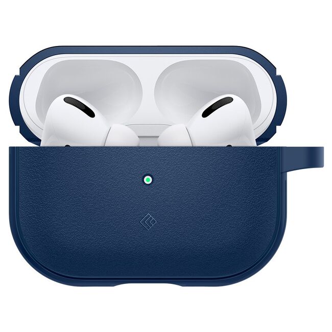 Husa pentru Airpods Pro 1 / 2 Spigen - Protection Case Caseology Vault, ir Space Technology, Aluminum Holder - Albastru