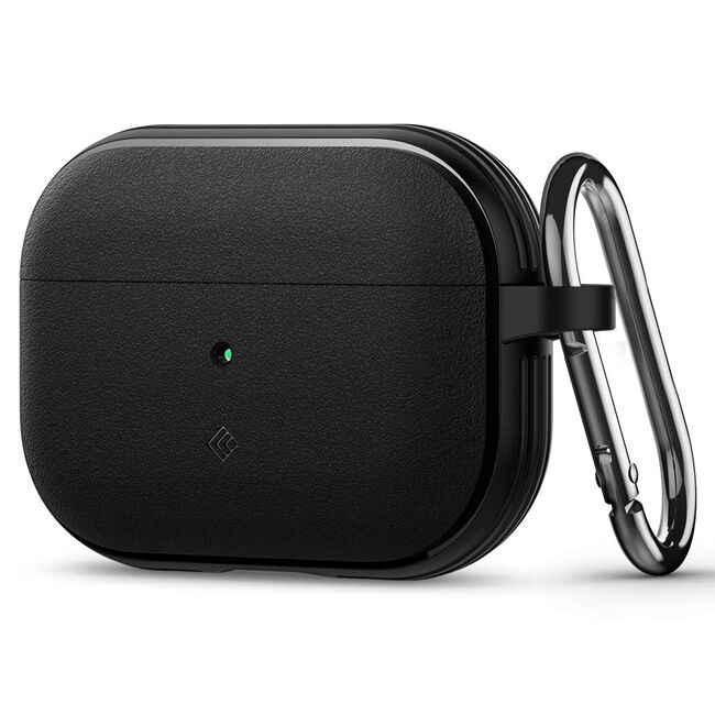 Husa pentru Airpods Pro 1 / 2 Spigen - Protection Case Caseology Vault, ir Space Technology, Aluminum Holder - Negru
