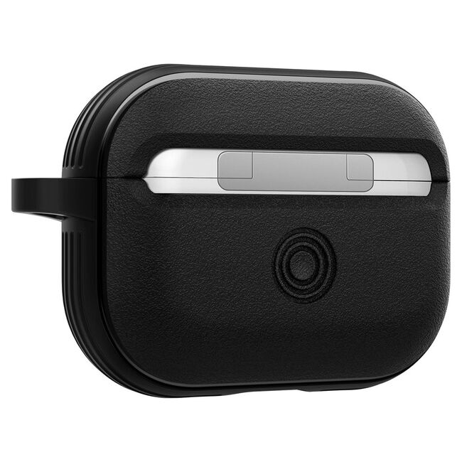 Husa pentru Airpods Pro 1 / 2 Spigen - Protection Case Caseology Vault, ir Space Technology, Aluminum Holder - Negru