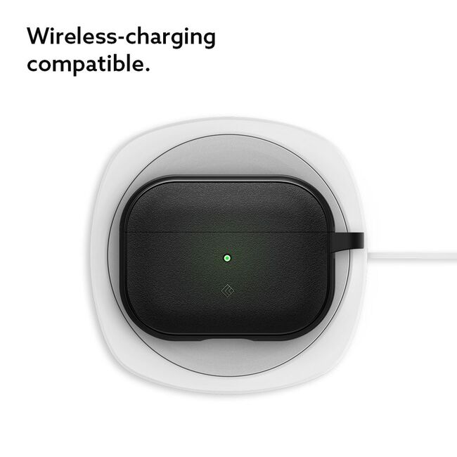 Husa pentru Airpods Pro 1 / 2 Spigen - Protection Case Caseology Vault, ir Space Technology, Aluminum Holder - Negru
