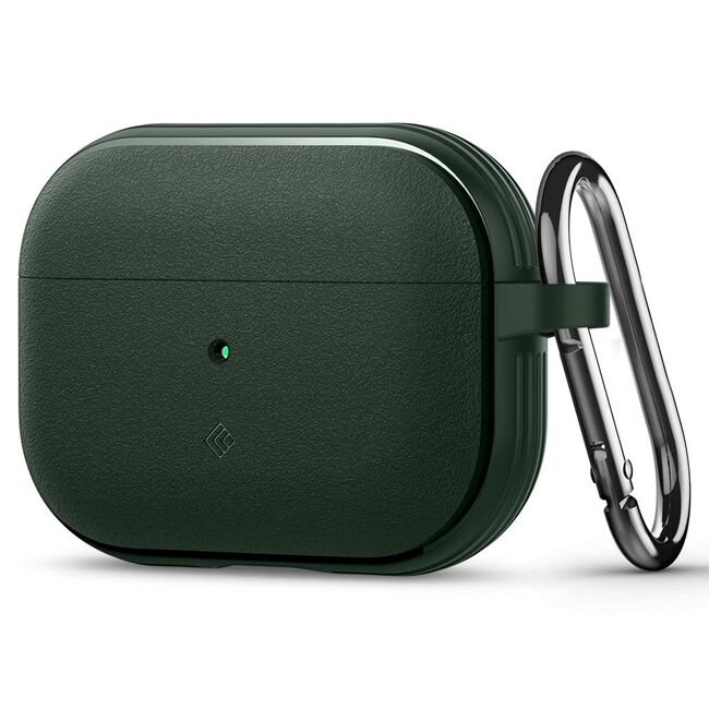 Husa pentru Airpods Pro 1 / 2 Spigen - Protection Case Caseology Vault, ir Space Technology, Aluminum Holder - Verde